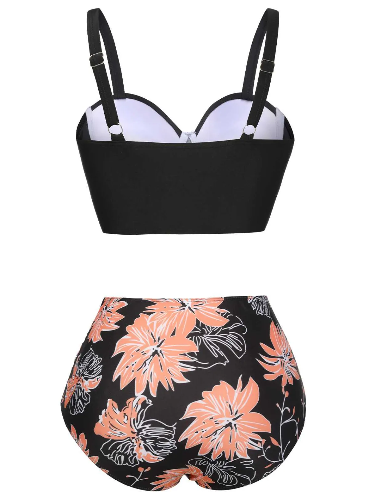 Hot Retro Stage 1960s Print Spaghetti Strap Swimsuit