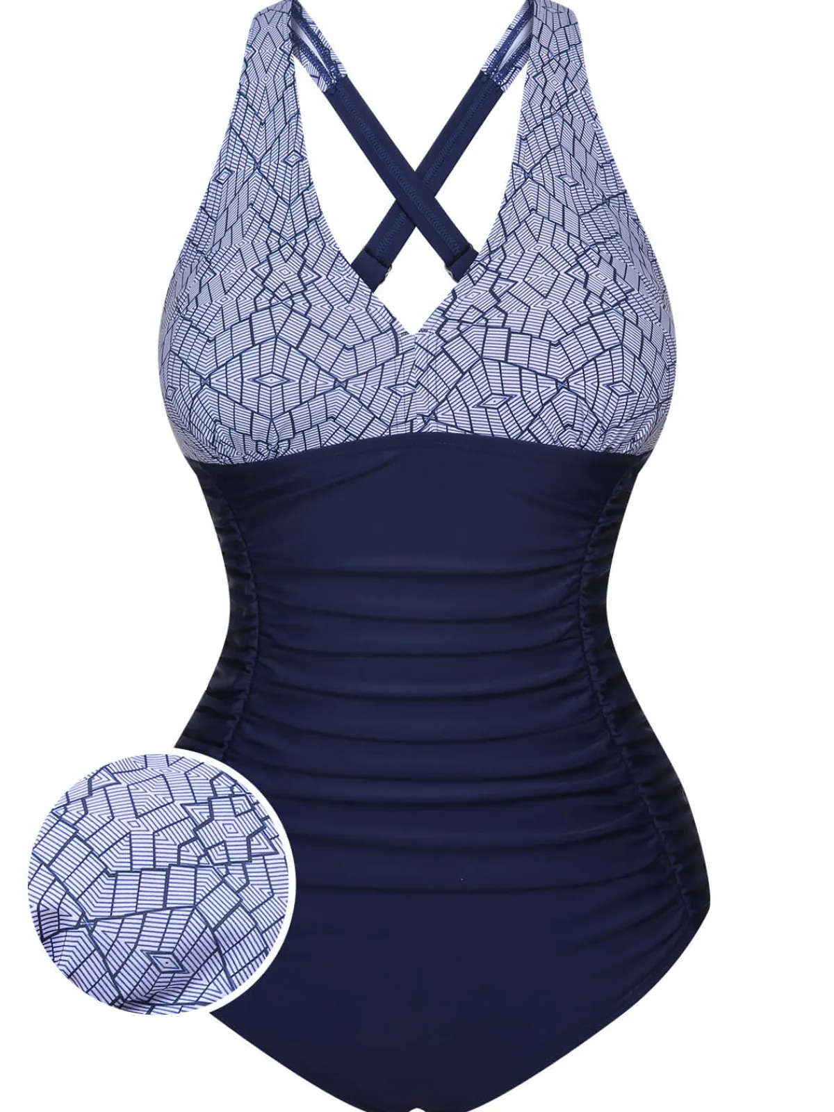 Fashion Retro Stage 1950s Printed One-Piece Swimsuit