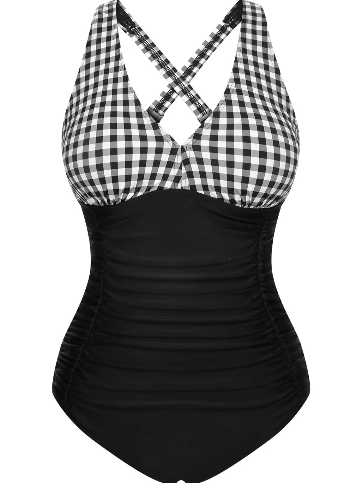 Fashion Retro Stage 1950s Printed One-Piece Swimsuit
