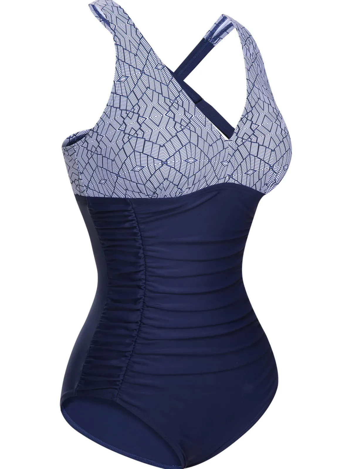 Fashion Retro Stage 1950s Printed One-Piece Swimsuit