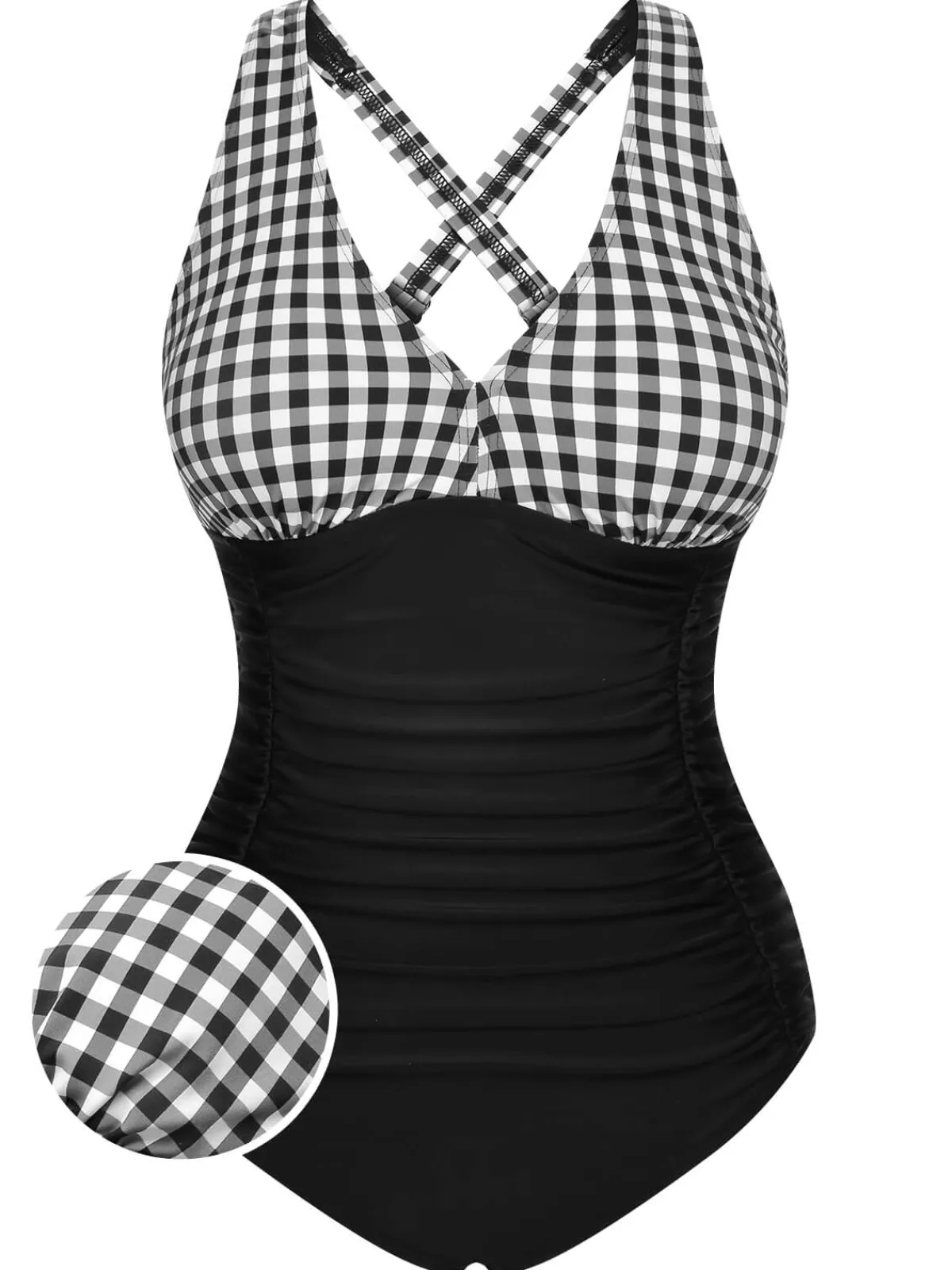 Fashion Retro Stage 1950s Printed One-Piece Swimsuit
