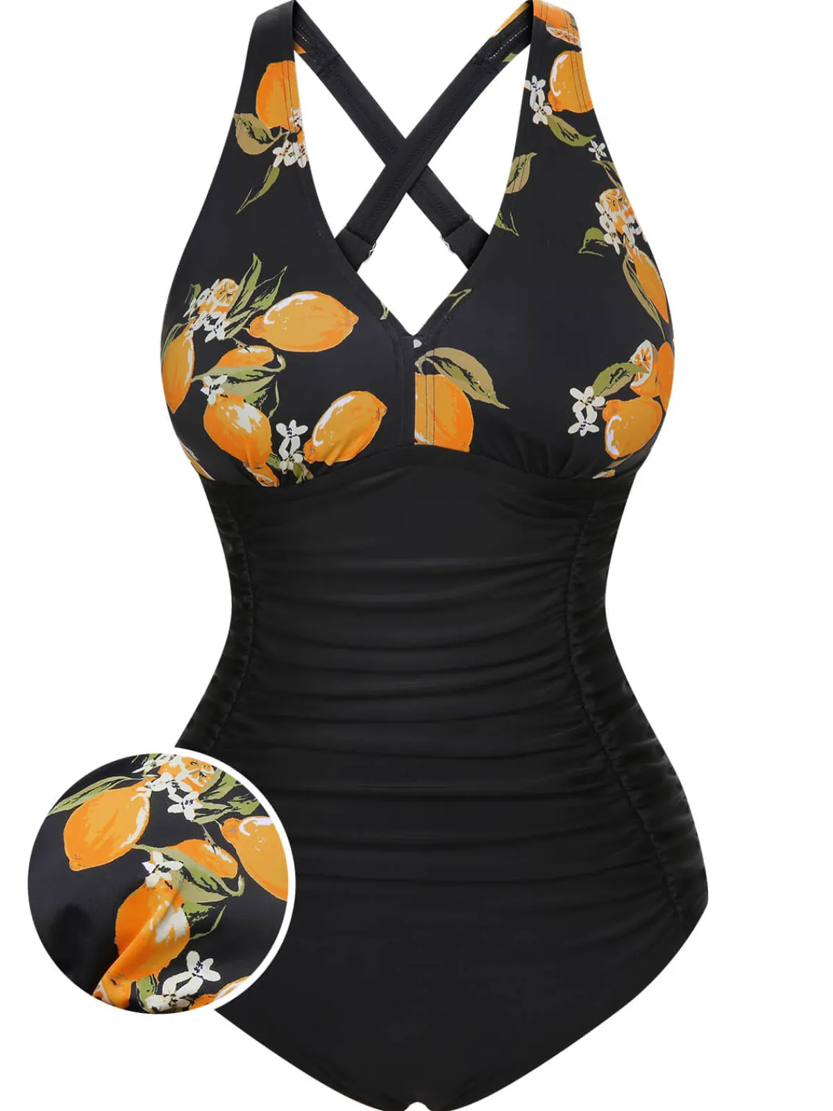Fashion Retro Stage 1950s Printed One-Piece Swimsuit
