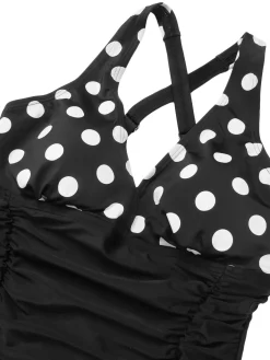 Fashion Retro Stage 1950s Printed One-Piece Swimsuit