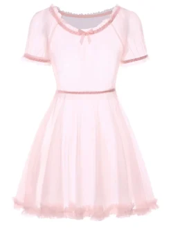 Online Retro Stage 1960s Puff Mesh Tutu Pajama Set