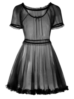 Online Retro Stage 1960s Puff Mesh Tutu Pajama Set