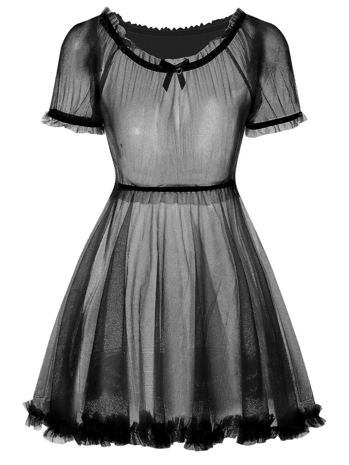 Online Retro Stage 1960s Puff Mesh Tutu Pajama Set