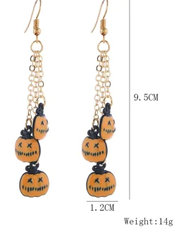 Online Retro Stage 1950s Pumpkin Halloween Earring