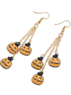 Online Retro Stage 1950s Pumpkin Halloween Earring