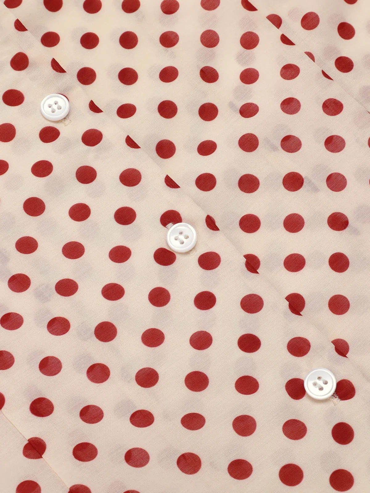New Retro Stage 1950s Polka Dot Fly Sleeve Blouse Red