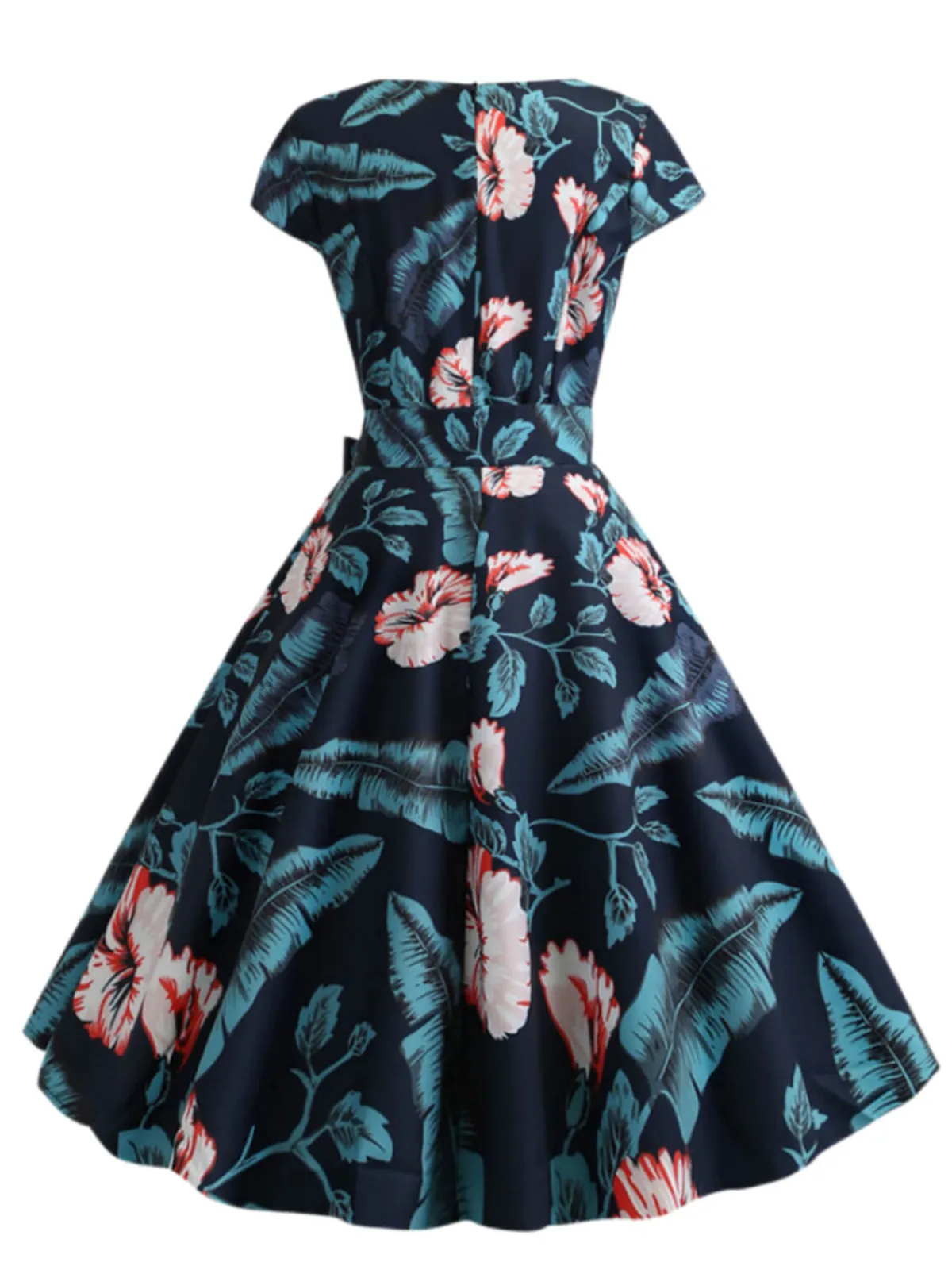 New Retro Stage 1950s Retro Floral Swing Dress