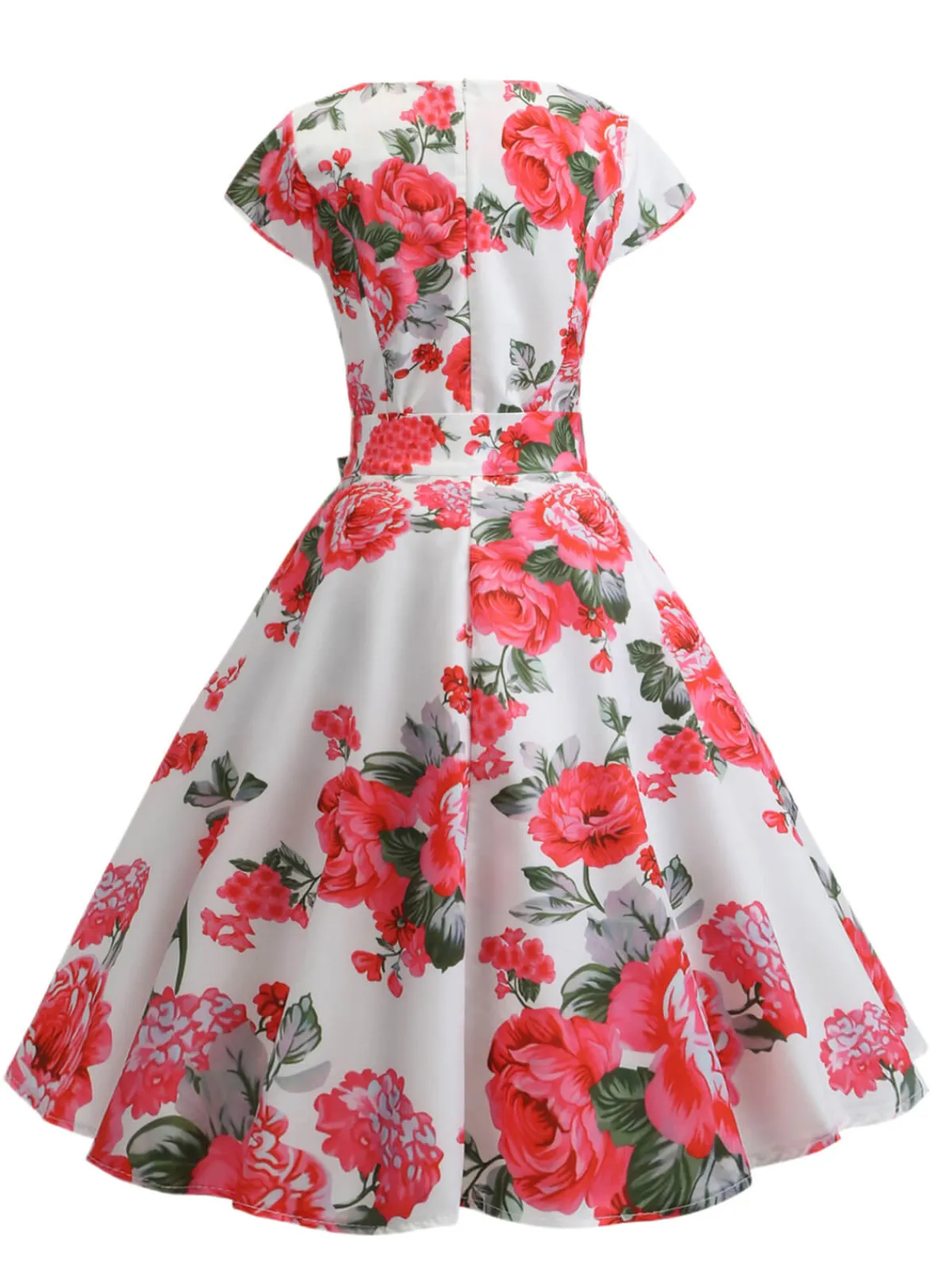 New Retro Stage 1950s Retro Floral Swing Dress