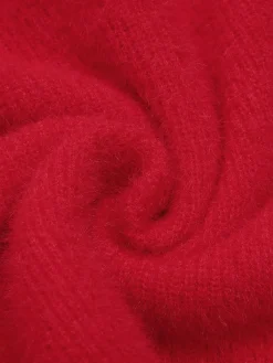 Online Retro Stage 1960s Rhinestones Heart Cutout Knitted Solid Sweater