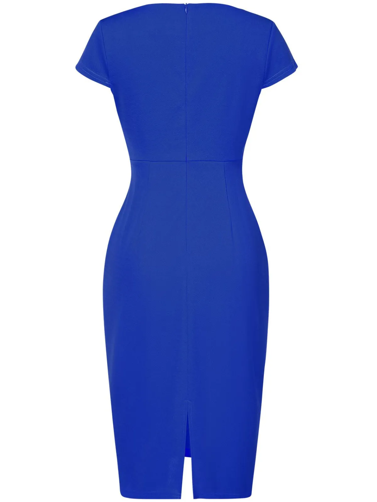 Sale Retro Stage 1960s Round Neck Button Patchwork Wrap Dress