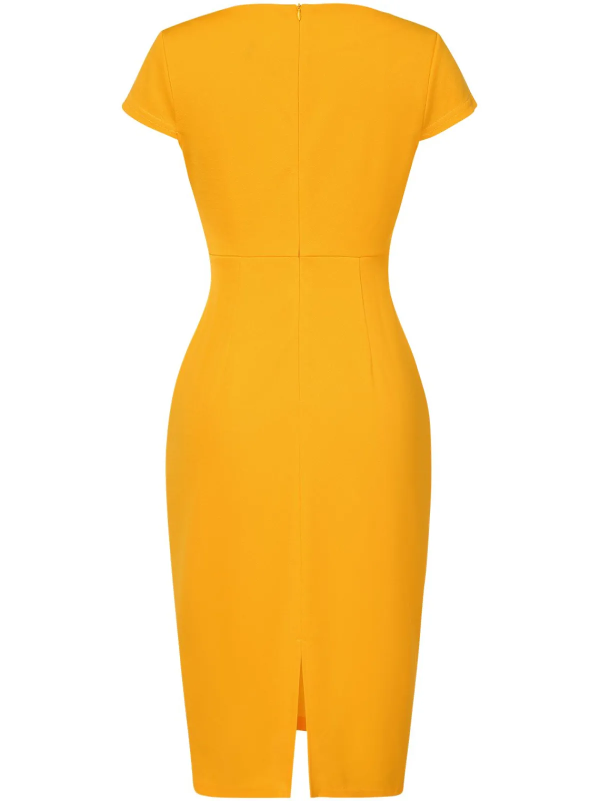 Sale Retro Stage 1960s Round Neck Button Patchwork Wrap Dress