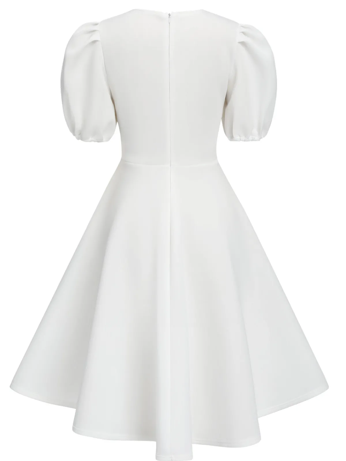 Hot Retro Stage 1950s Round Neck Puff Sleeve A-Line Dress