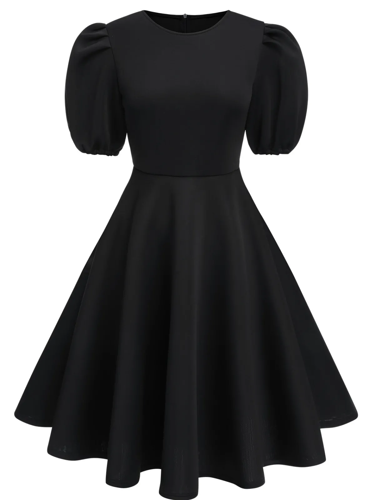 Hot Retro Stage 1950s Round Neck Puff Sleeve A-Line Dress