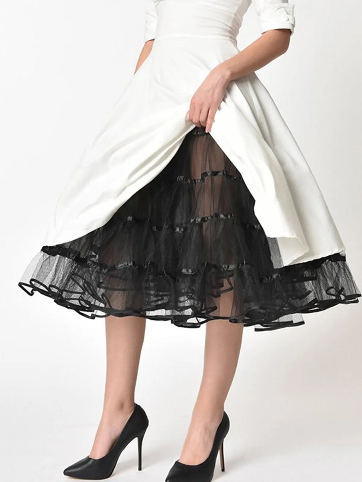 Outlet Retro Stage 1950s Ruffled Petticoat Underskirt