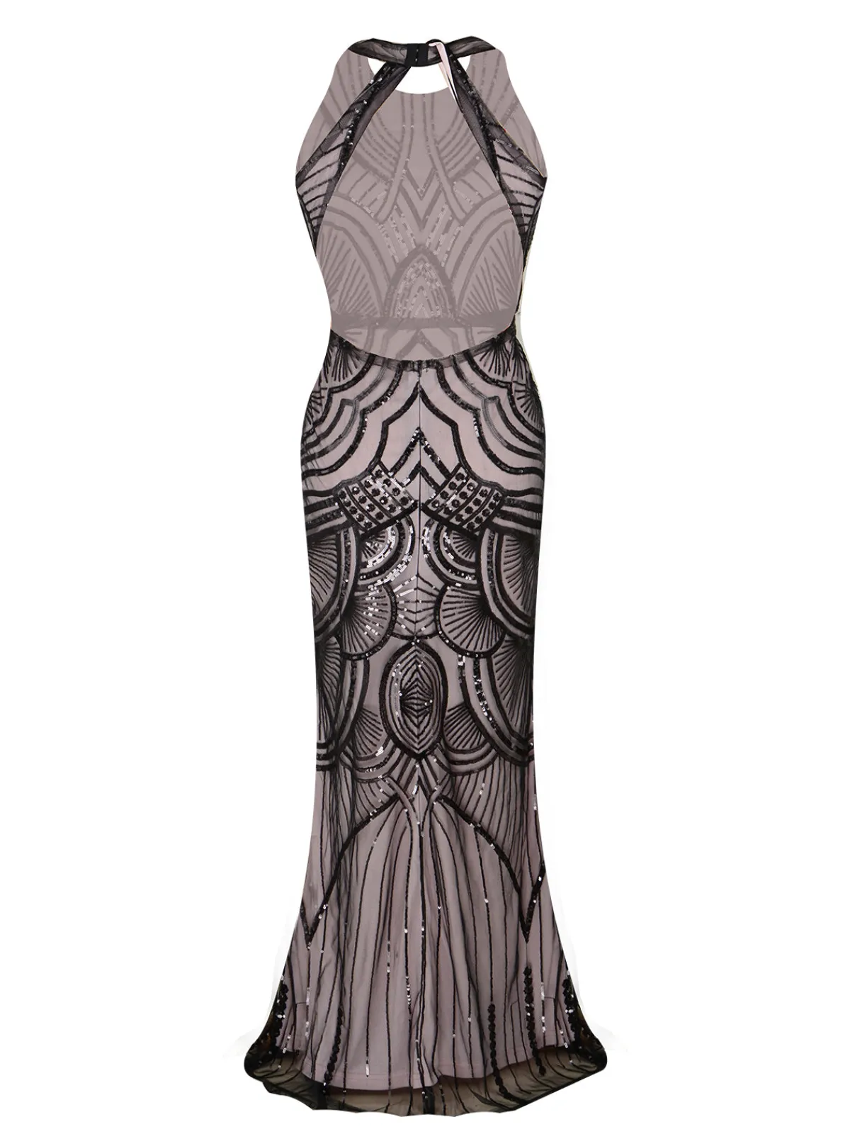 Outlet Retro Stage 1920s Sequin Backless Formal Dress