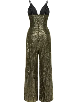 Best Retro Stage 1930s Sequined Shiny Slip Vintage Jumpsuit