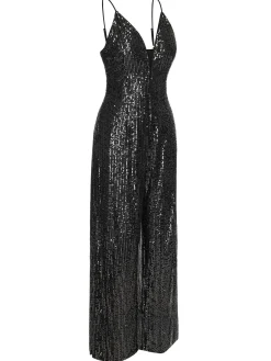 Best Retro Stage 1930s Sequined Shiny Slip Vintage Jumpsuit