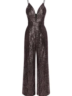 Best Retro Stage 1930s Sequined Shiny Slip Vintage Jumpsuit