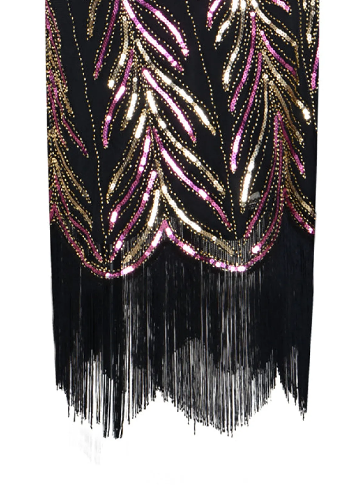 Clearance Retro Stage 1920s Sequined Tassels Flapper Dress