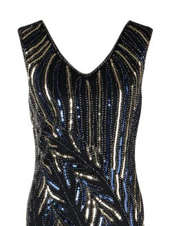 Clearance Retro Stage 1920s Sequined Tassels Flapper Dress