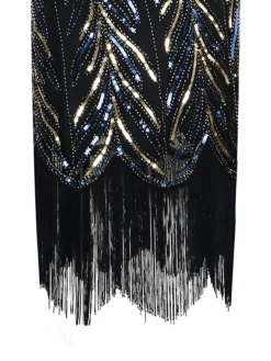 Clearance Retro Stage 1920s Sequined Tassels Flapper Dress