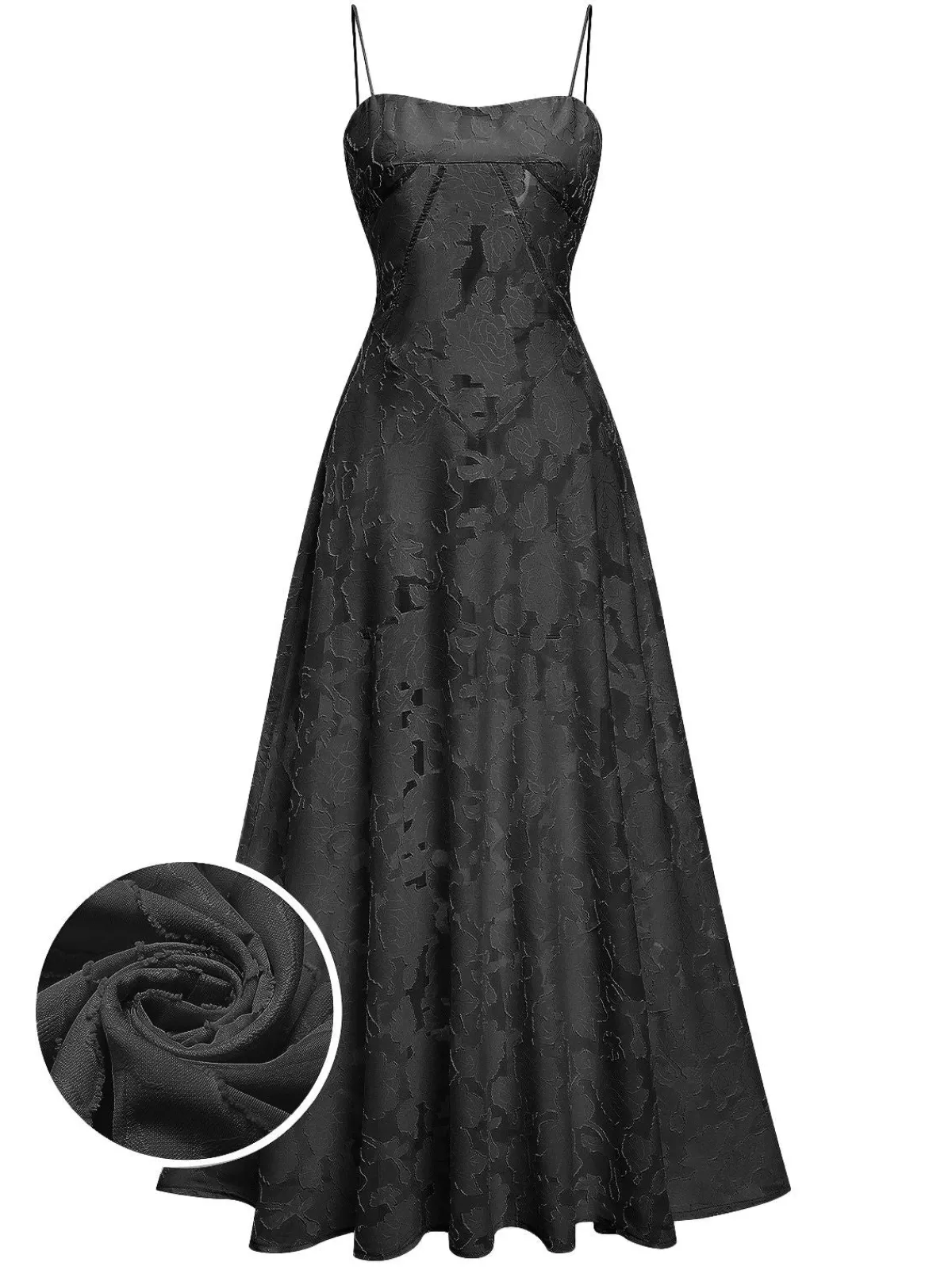 Clearance Retro Stage 1930s Sexy Sheer Floral Maxi Dress