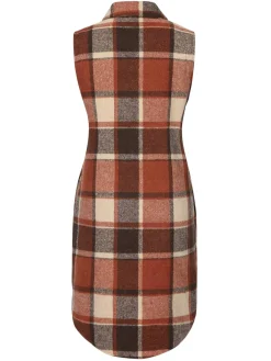 Clearance Retro Stage 1950s Shirt Collar Flannelette Plaid Vest Coat