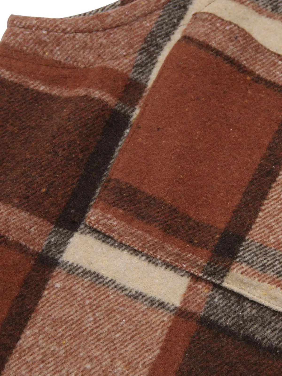 Clearance Retro Stage 1950s Shirt Collar Flannelette Plaid Vest Coat
