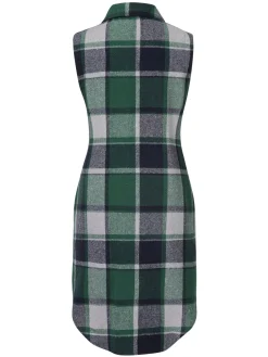 Clearance Retro Stage 1950s Shirt Collar Flannelette Plaid Vest Coat