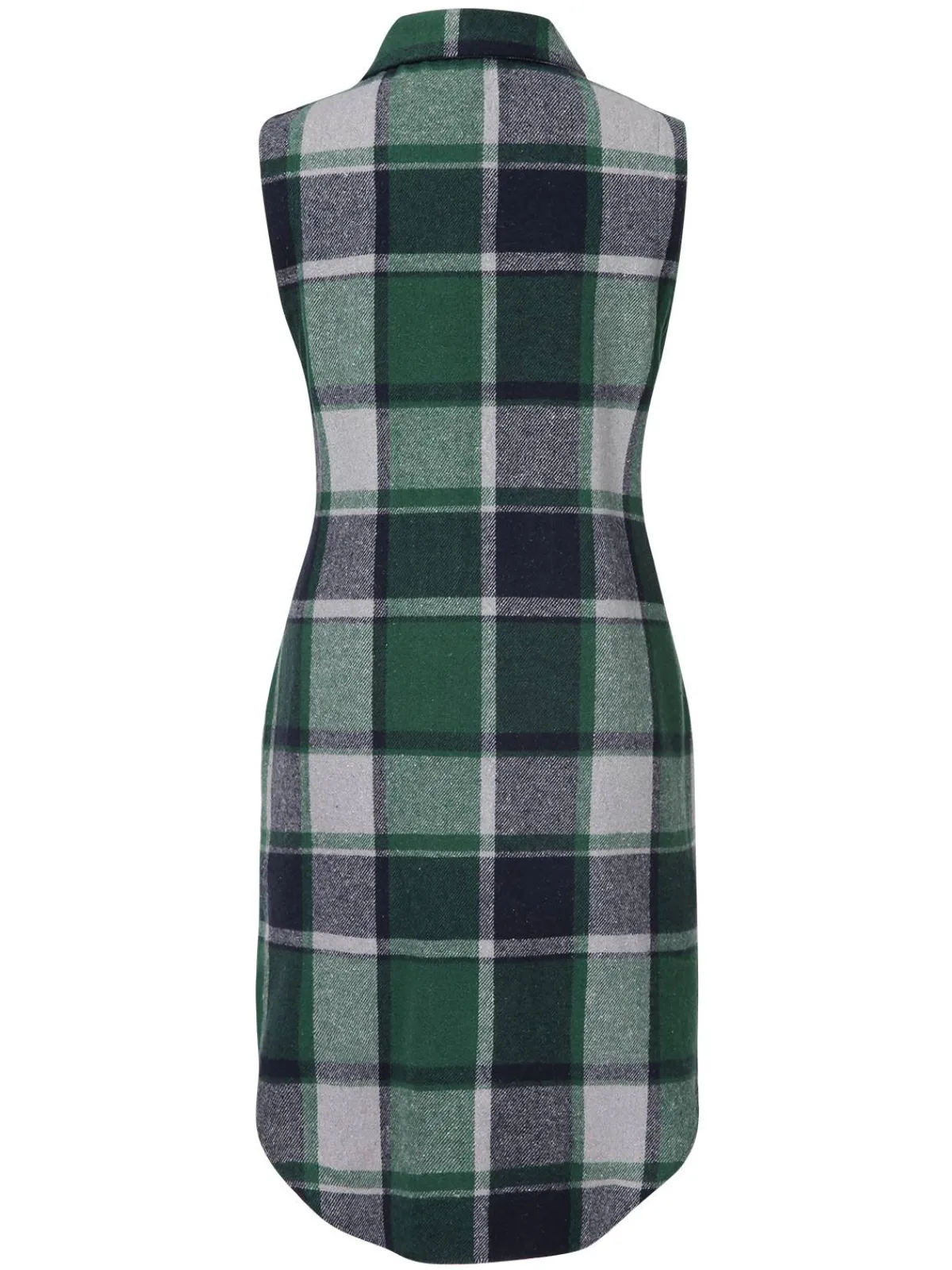 Clearance Retro Stage 1950s Shirt Collar Flannelette Plaid Vest Coat