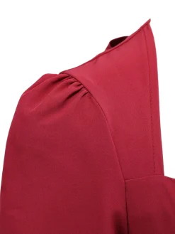 New Retro Stage 1950s Solid 3/4 Sleeve Dress