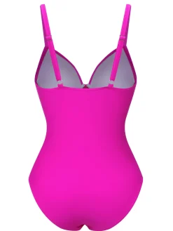 Sale Retro Stage 1940s Solid Bandage One-Piece Swimsuit