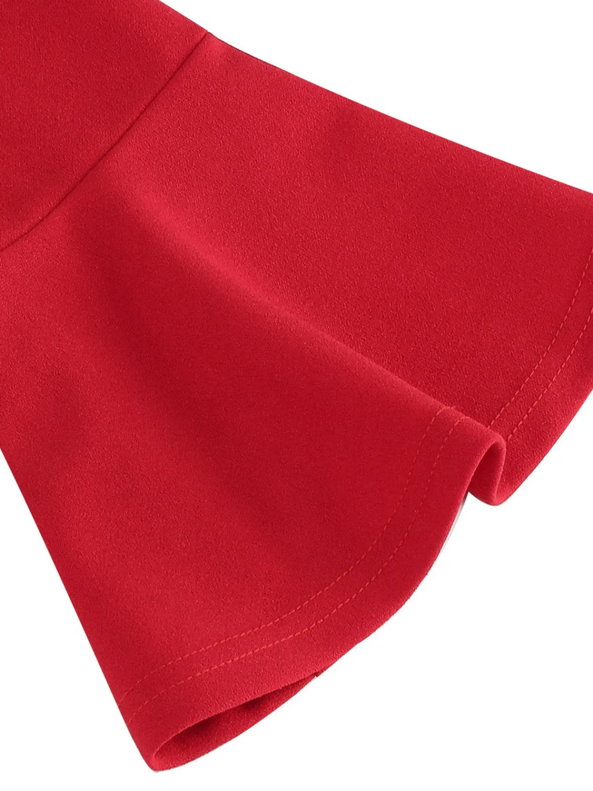 Discount Retro Stage 1950s Solid Bell Sleeves Swing Dress