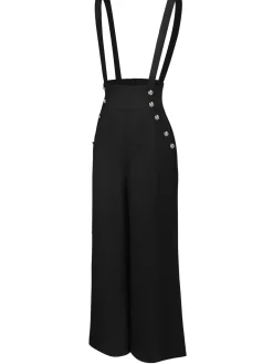 Best Retro Stage 1930s Solid Blouse & Suspender Pants