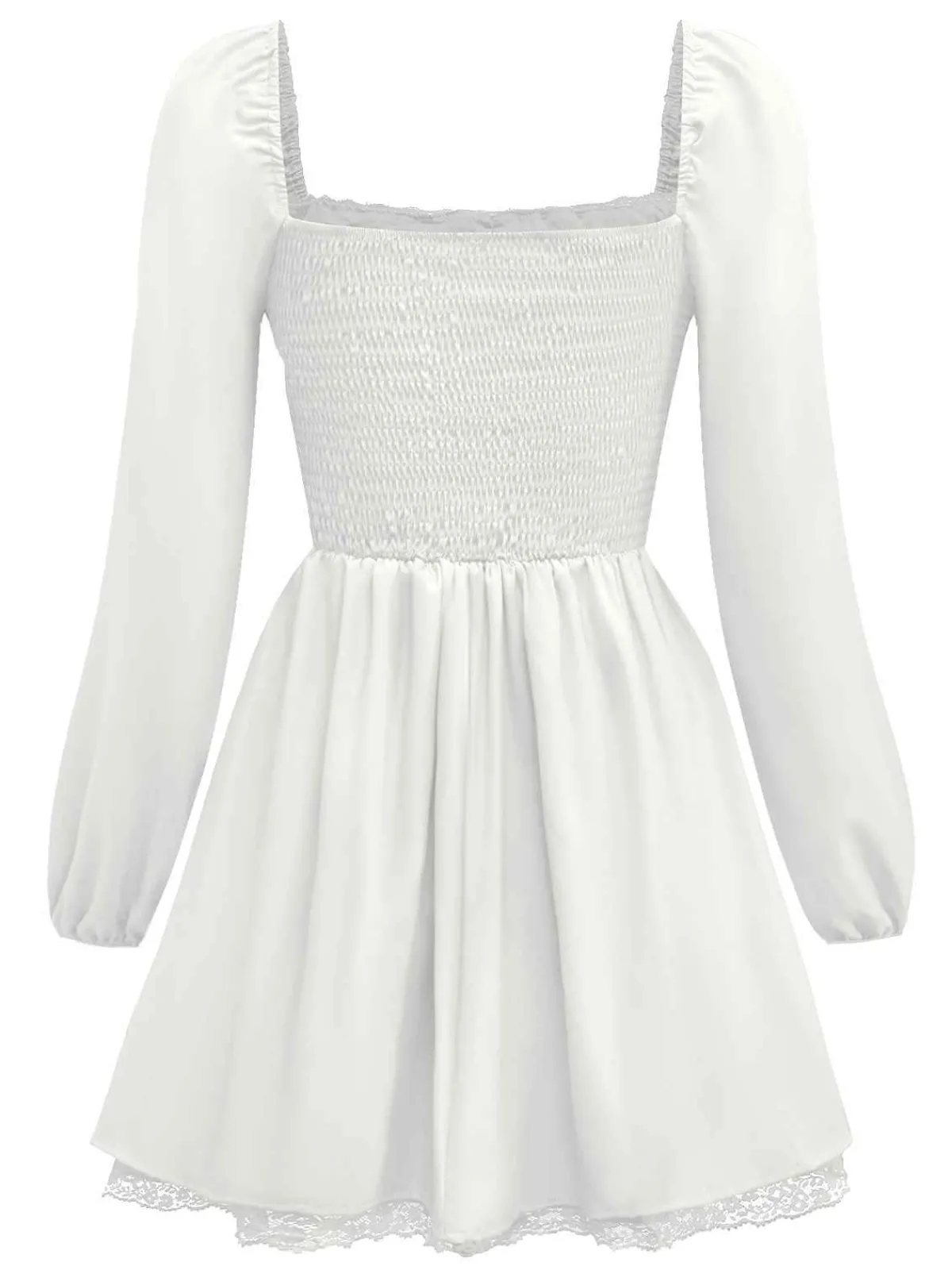 Sale Retro Stage 1950s Solid Bow Tie Lace Gothic Dress