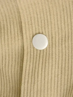 New Retro Stage 1930s Solid Buttoned Corduroy A-Line Skirt