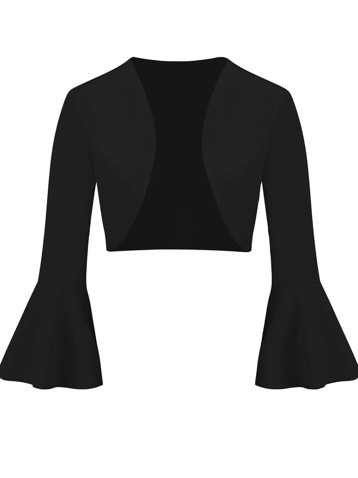 Fashion Retro Stage 1950s Solid Christmas Trumpet Sleeved Jacket