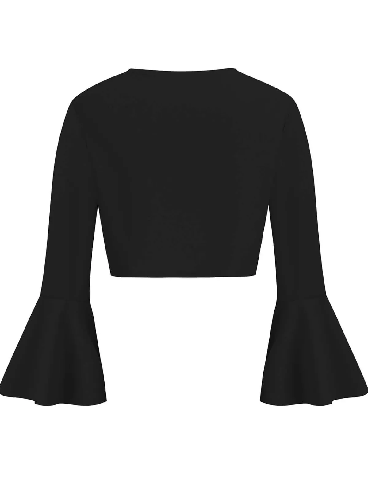 Fashion Retro Stage 1950s Solid Christmas Trumpet Sleeved Jacket