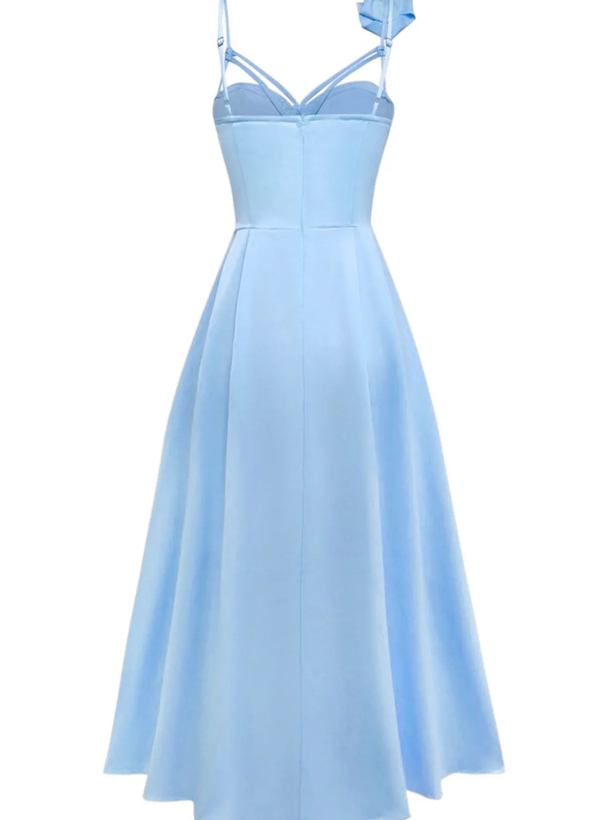 Outlet Retro Stage 1930s Solid 3D Floral Hollow Out Slip Dress