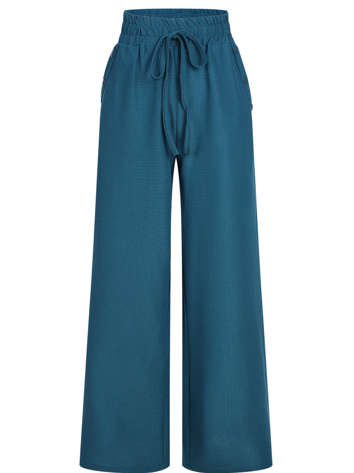 Clearance Retro Stage 1940s Solid Elastic Waist Loose Pants