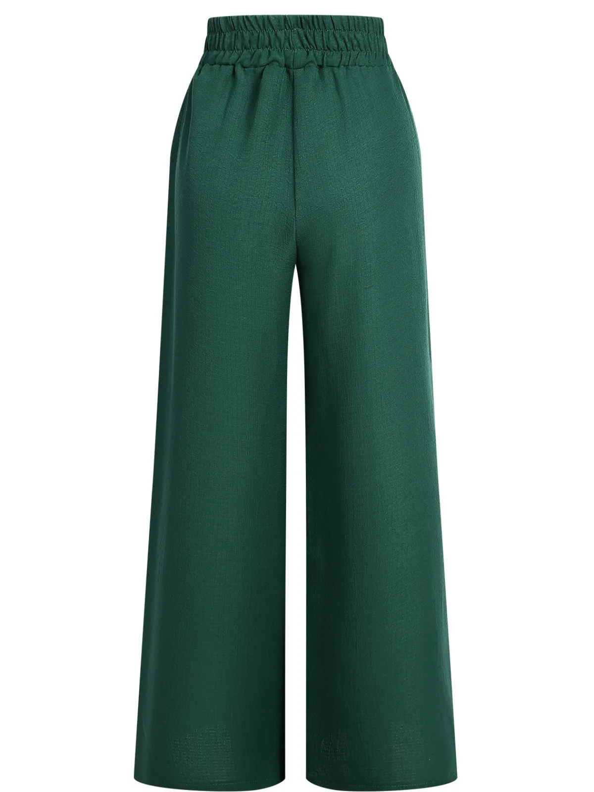 Clearance Retro Stage 1940s Solid Elastic Waist Loose Pants