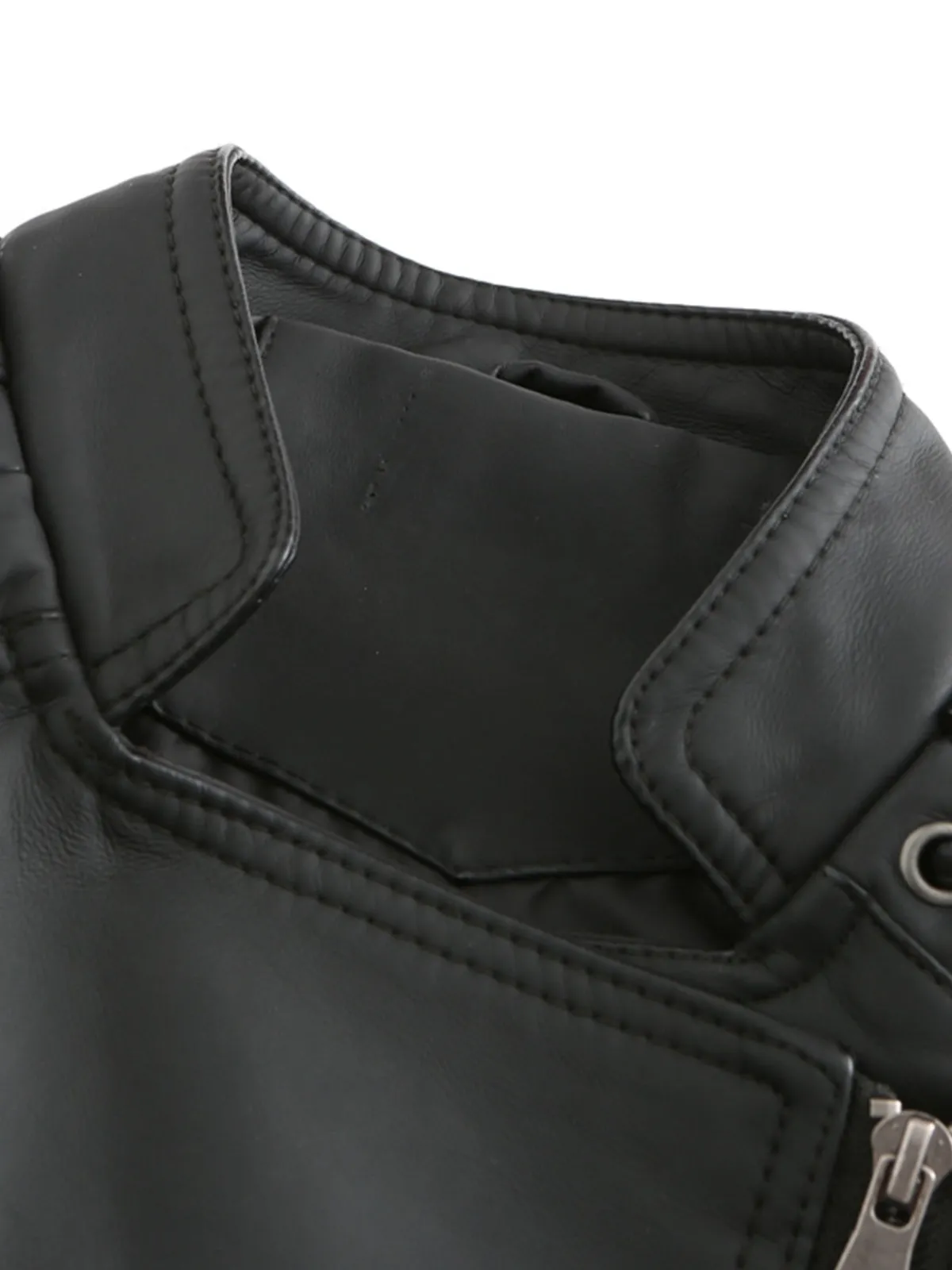 New Retro Stage 1960s Solid Faux Leather Motorcycle Jacket