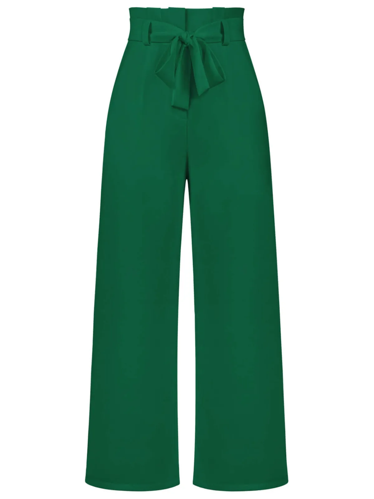 Outlet Retro Stage 1950s Solid Hight Waist Wideleg Pants