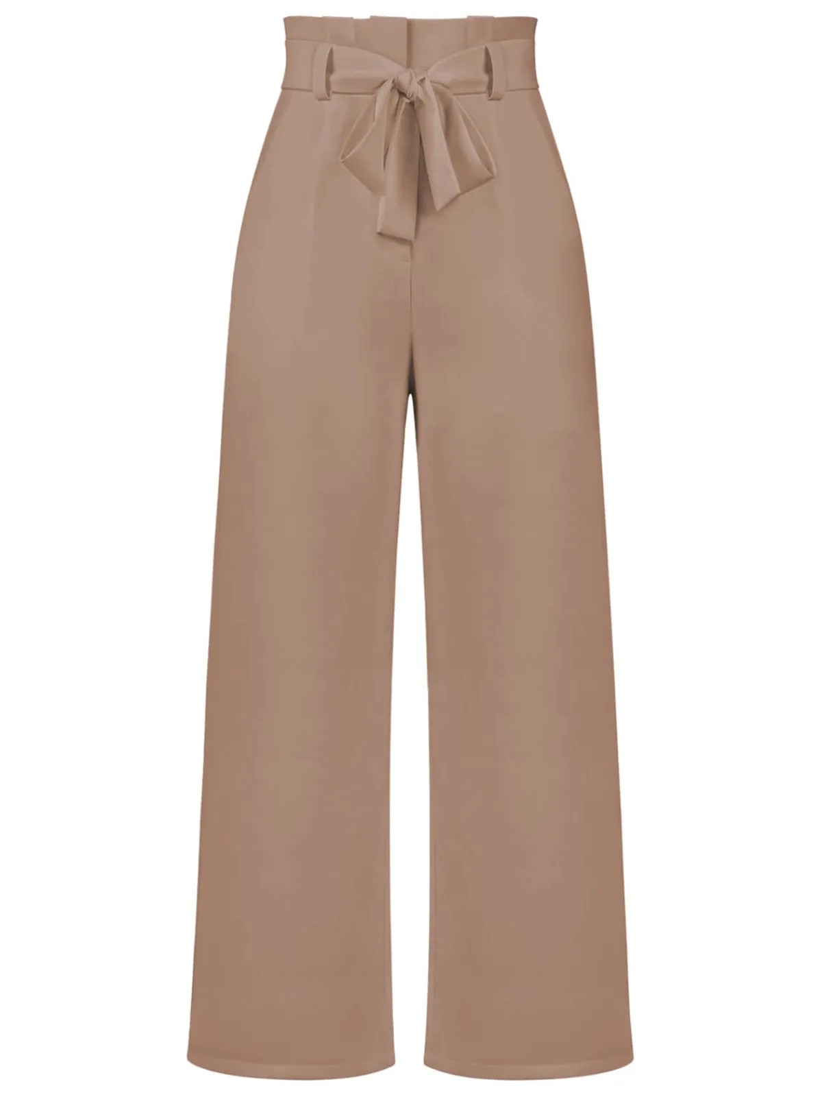 Outlet Retro Stage 1950s Solid Hight Waist Wideleg Pants