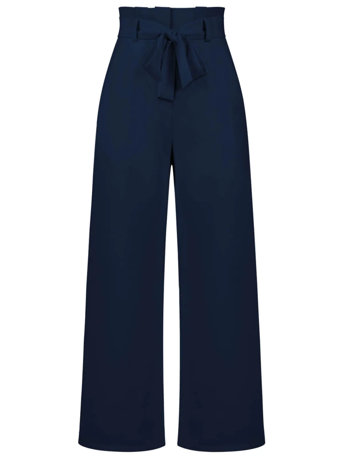 Outlet Retro Stage 1950s Solid Hight Waist Wideleg Pants