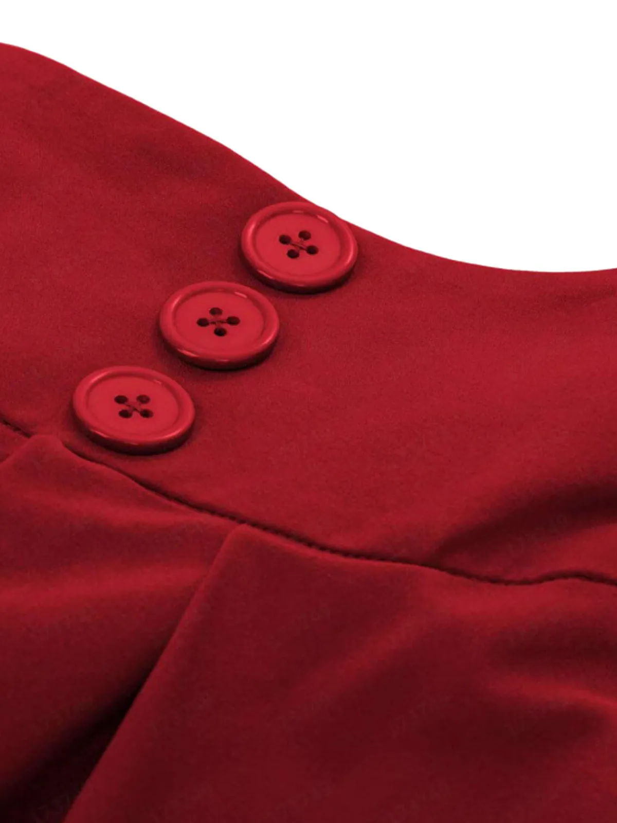 Sale Retro Stage 1940s Solid High-Waist Pleated Skirt