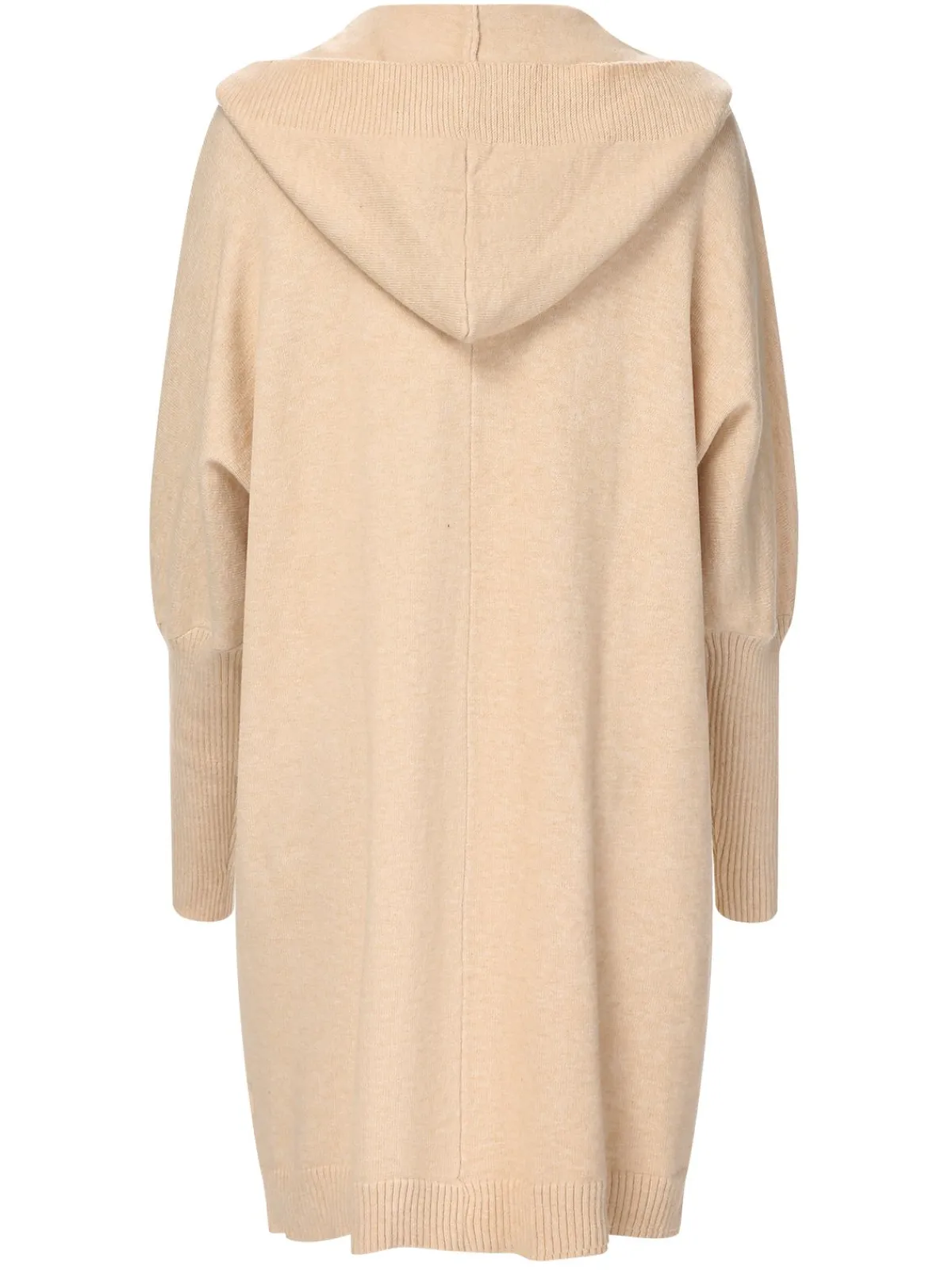 Online Retro Stage 1940s Solid Knit Hooded Cardigan